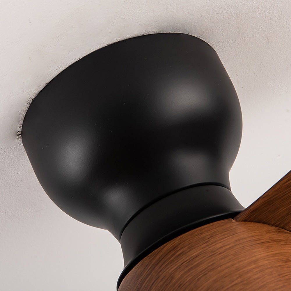 Ventilateur de plafond élégant et simple pour chambre à coucher avec éclairage LED