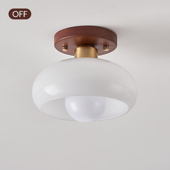 Lampe de plafond vintage blanche petite pour couloir