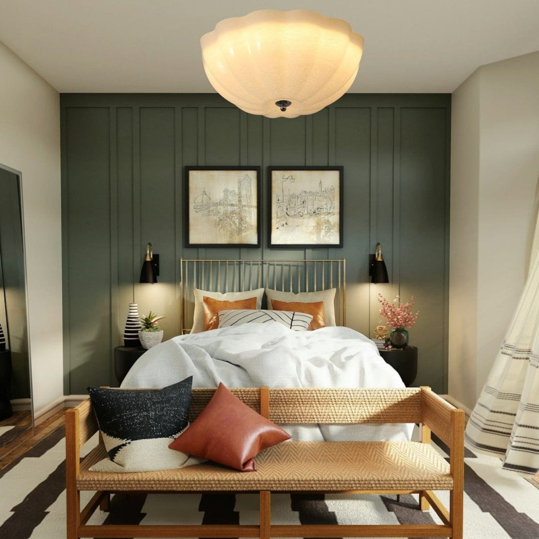 Lampe Plafonnier Coquille Opale