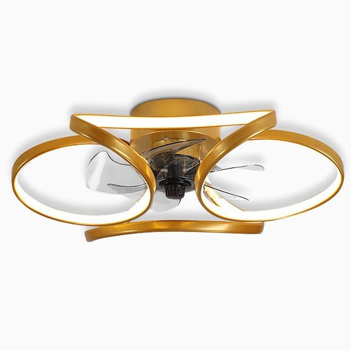 Ventilateur de plafond encastré moderne Bloem LED avec télécommande